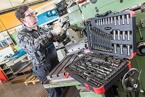 Vigor Steckschlüsselsatz (1/4, 3/8 und 1/2 Zoll, Ring-Maulschlüssel-Satz, Bits und Steckschlüssel fü