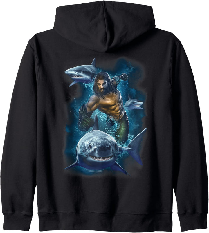Aquaman Movie Swimming With Sharks Kapuzenjacke