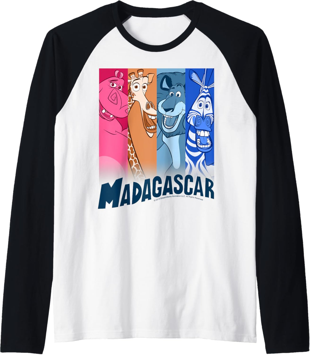 Madagascar Group Shot Bar Panels Poster Raglan