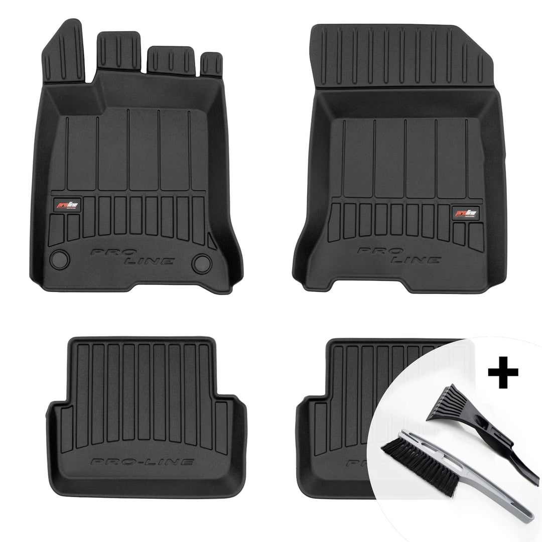 moto-MOLTICO 3D Gummimatten Auto Fussmatten Gummi Automatten 4-teilig Set - passend für Renault Lagu