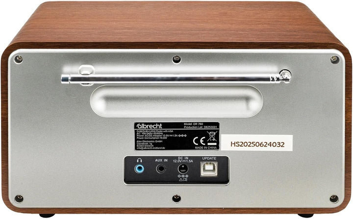 Albrecht DR760 DAB+ Digitalradio mit UKW, DAB+, Musik-Streaming, 4,3" Farbdisplay und ASA Warnmeldun
