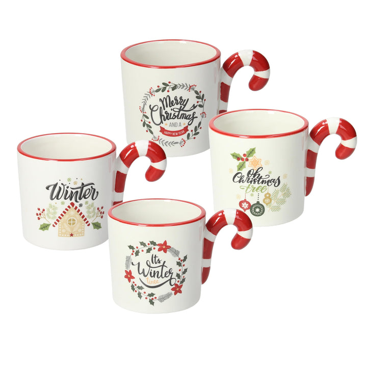 Tognana, Tasse 320 cc mit Süssigkeitenhenkel, Steinzeug, rot