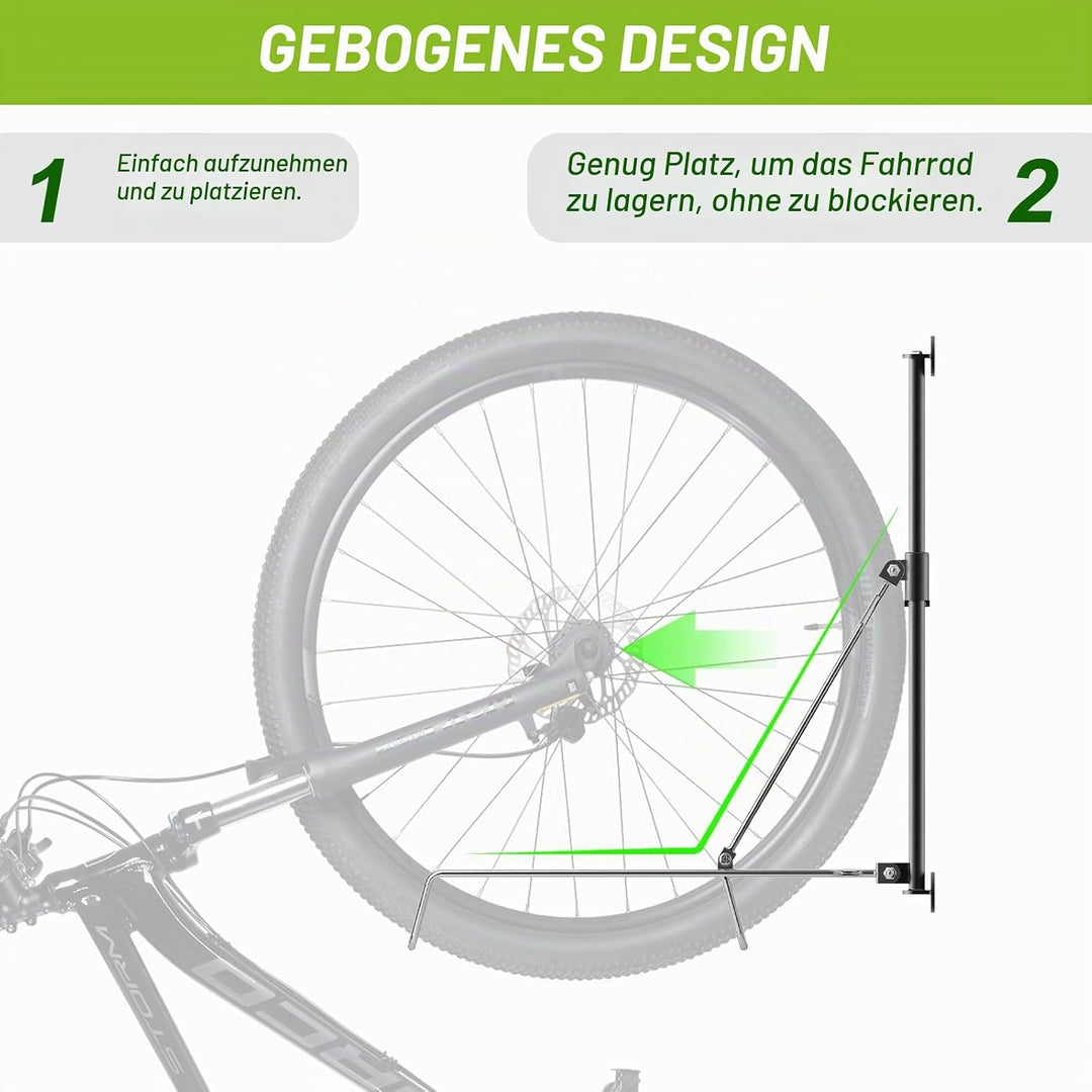 Fahrradständer – Fahrrad Wandhalterung ohne Schweres Heben für Rennräder, Hybridräder, Trägt 35 kg,