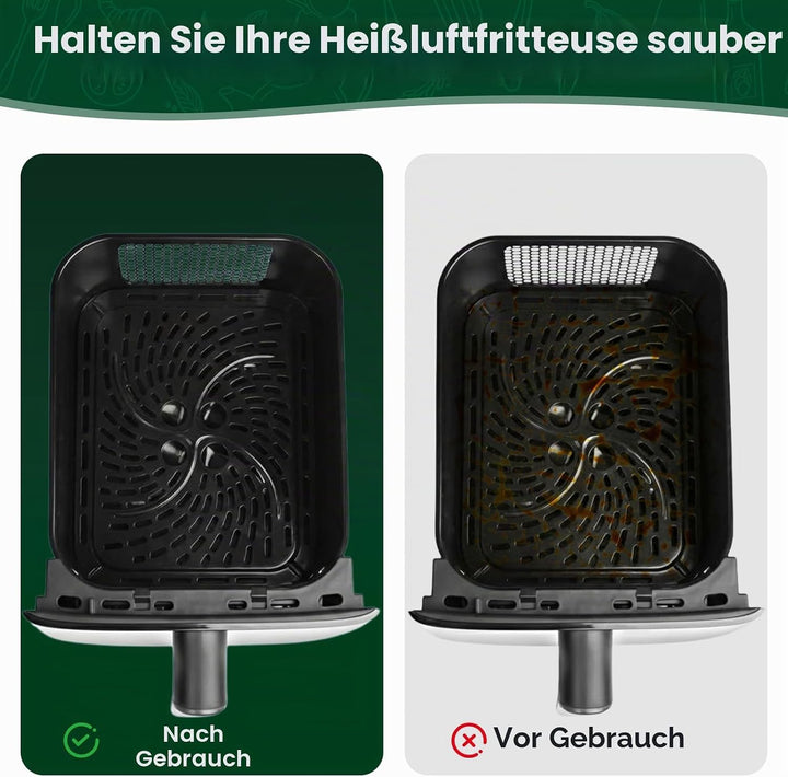 Airfryer Zubehör für Philips 4000 Series Stacked Dual Basket 10L, Airfryer Silikonform für Cosori 8,