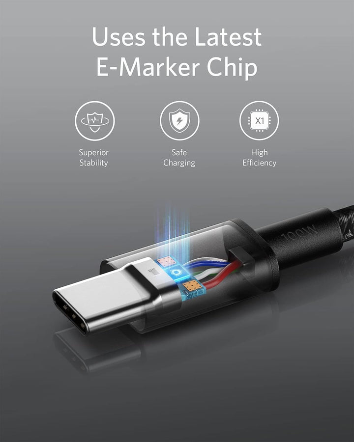 Anker 333 USB C auf USB C Ladekabel, 0.9m, Doppelpack,100W USB 2.0 Typ C Kabel, Schnellladeleistung
