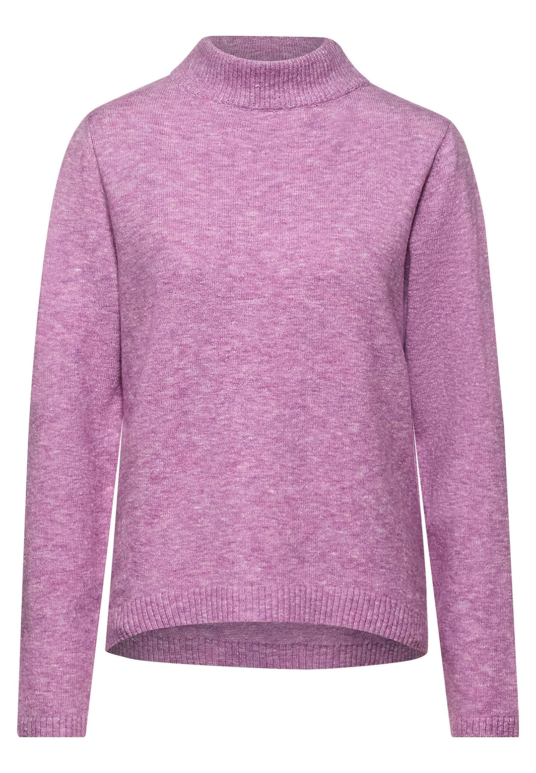 Street One Damen Pullover in Melange-Optik Sweet Lilac Melange 36
