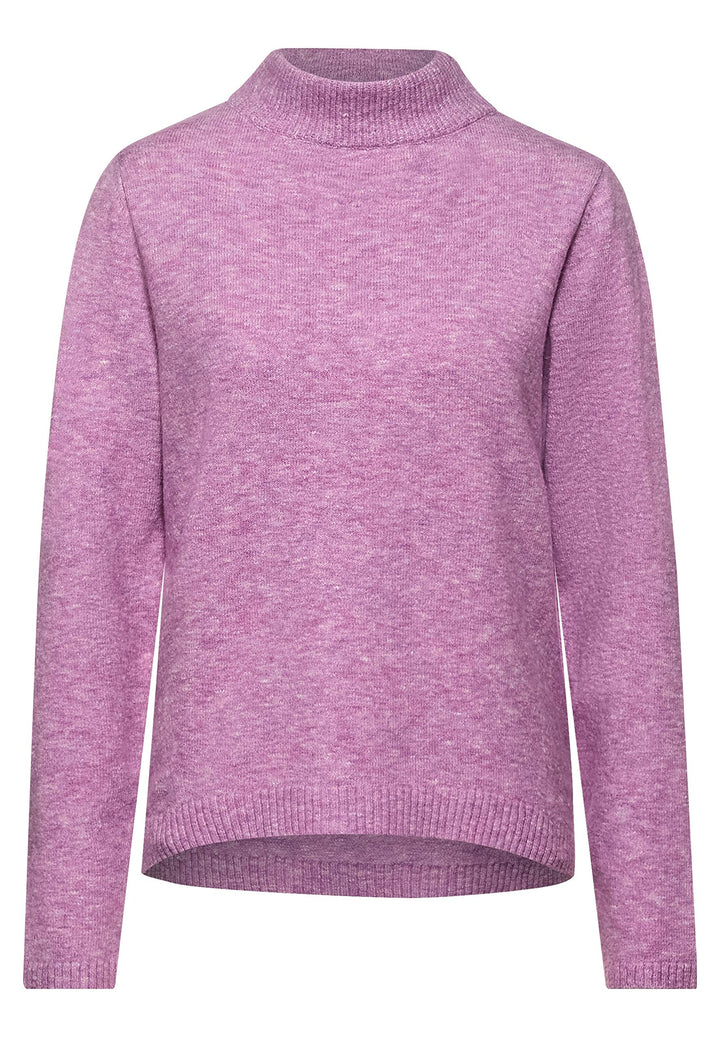 Street One Damen Pullover in Melange-Optik Sweet Lilac Melange 36
