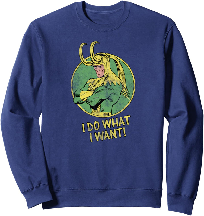 Marvel Loki I Do What I Want Faded Attitude Sweatshirt