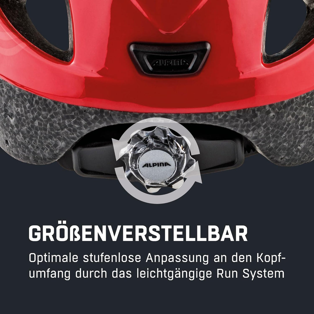 ALPINA XIMO - Leichter, Sicherer & Bruchfester Fahrradhelm Mit Optionalen LED-Licht Für Kinder firef