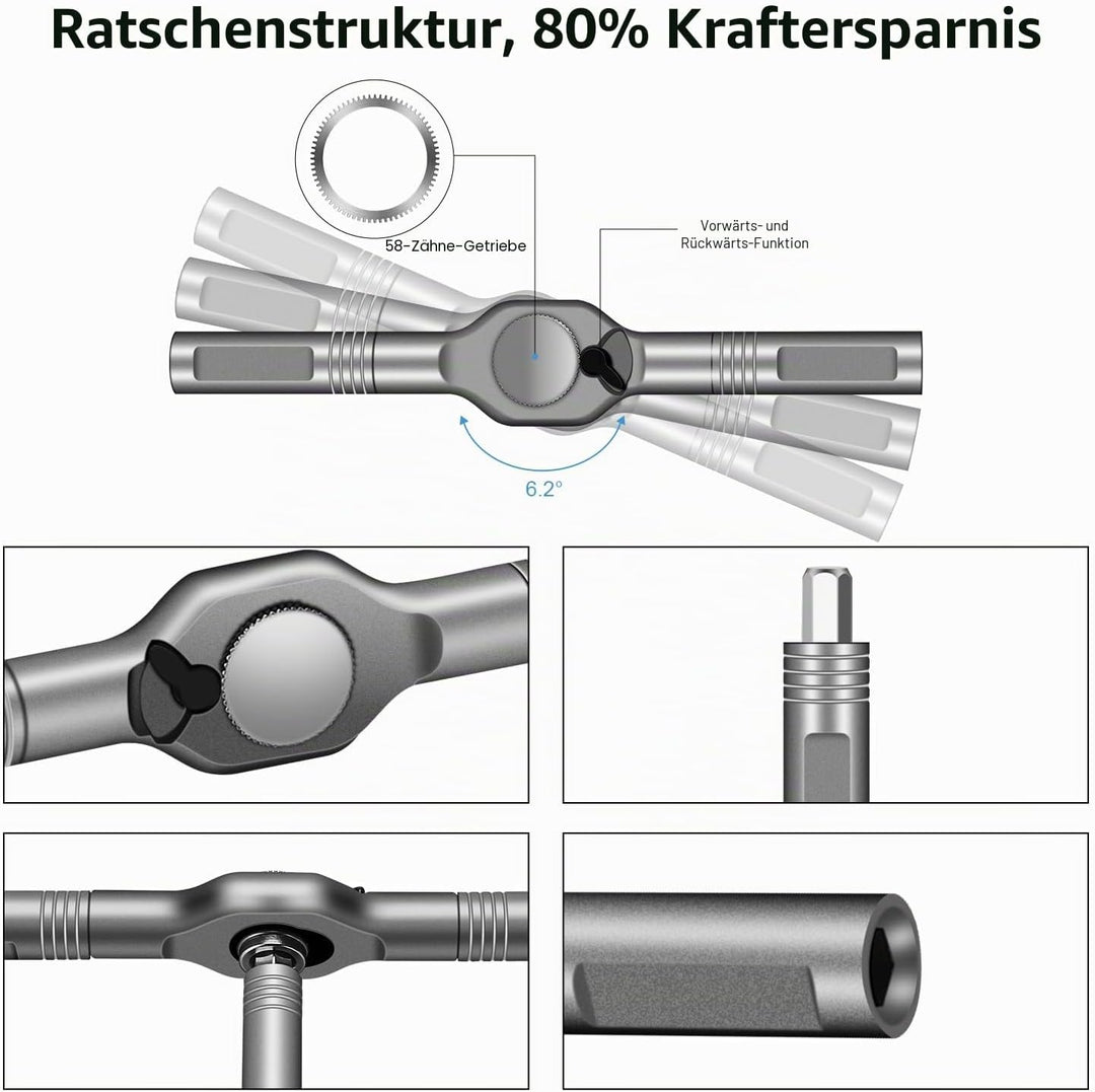 42 in 1 Magnetschraubendreher Set, DIY Ratchet Schraubendreher Set, Multi Bit Magnetanantrieb Set mi