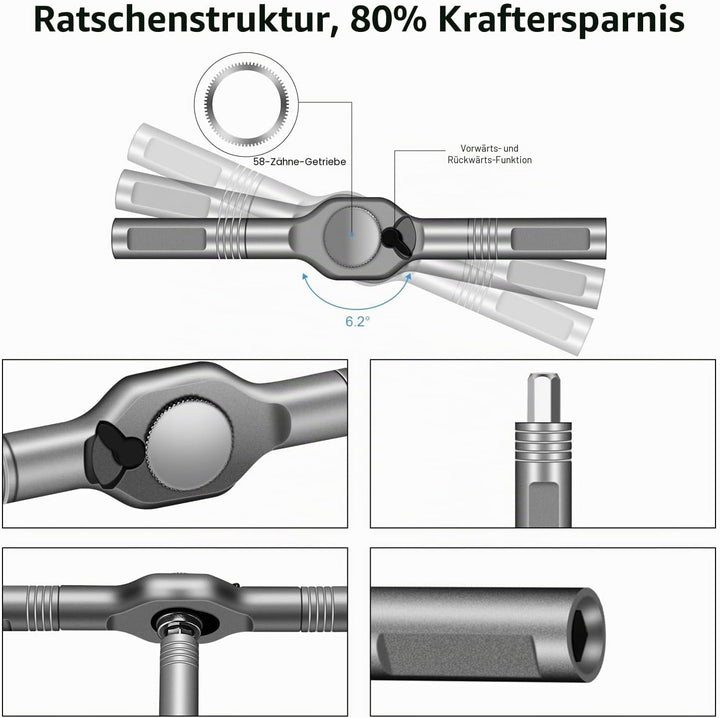 42 in 1 Magnetschraubendreher Set, DIY Ratchet Schraubendreher Set, Multi Bit Magnetanantrieb Set mi