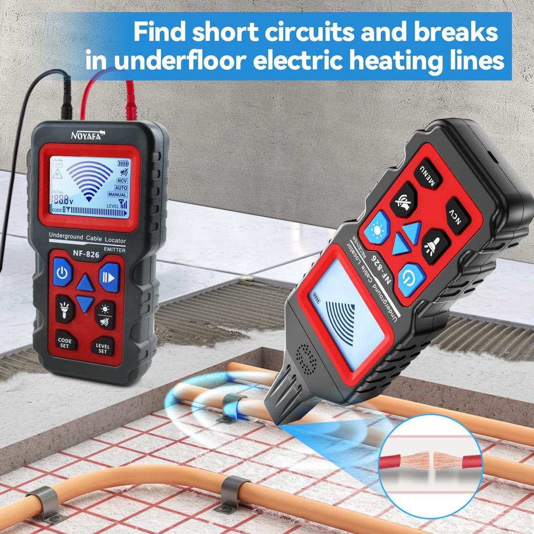 NOYAFA NF-826 Untergrundkabel Tester Locator Draht Tracker Detektor, Wand und unterirdische Rohrleit
