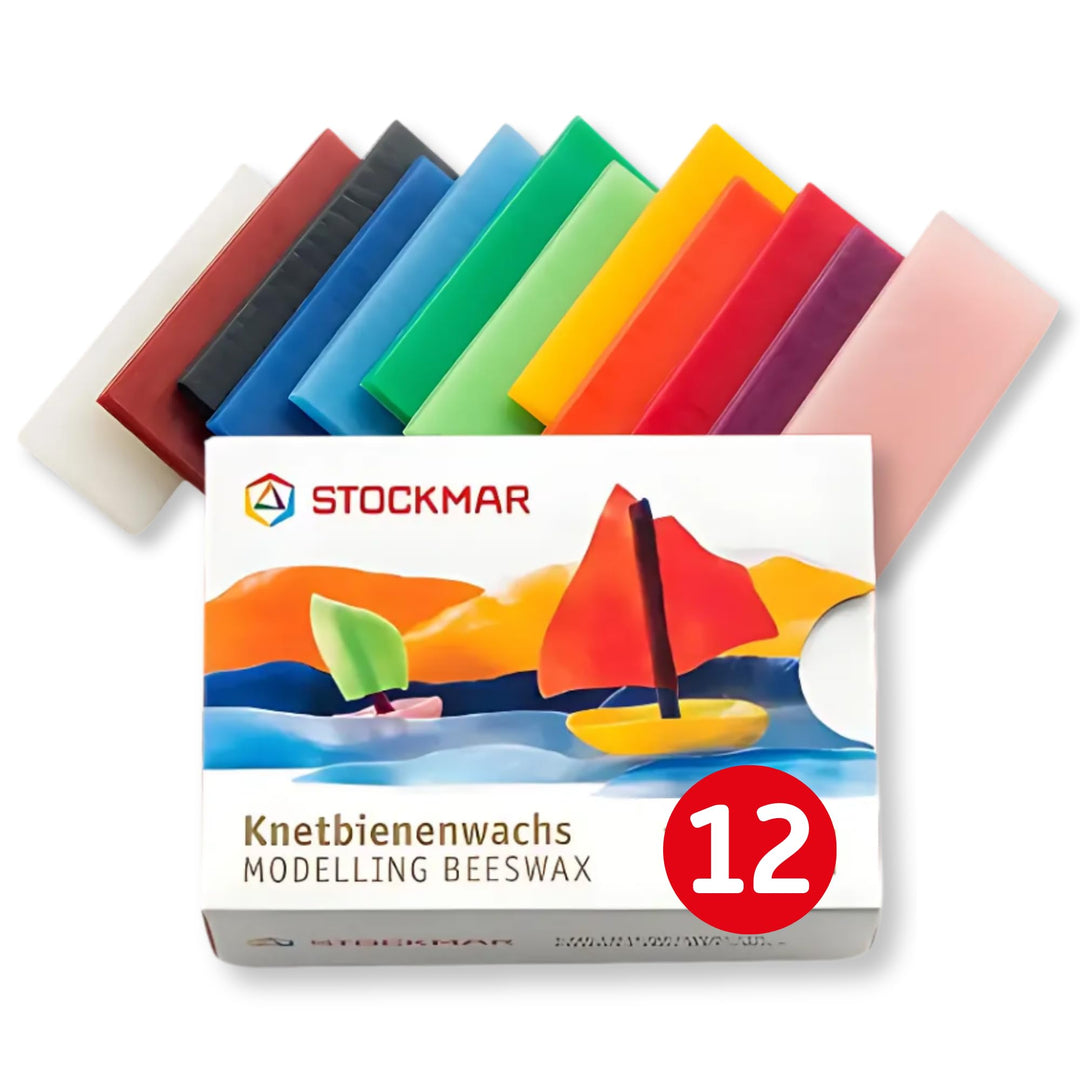 Stockmar 51200 - Knetbienenwachs, 100 x 40 mm, 12 Farben