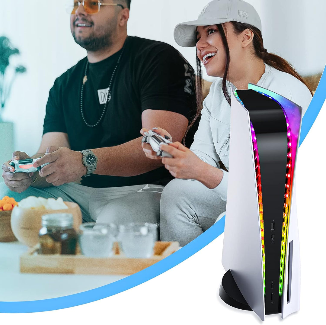 RGB LED Strip für PS5/Slim Konsole Digital/Disc Edition. FASTSNAIL LED Beleuchtung, 7 Farben, 358 Mo