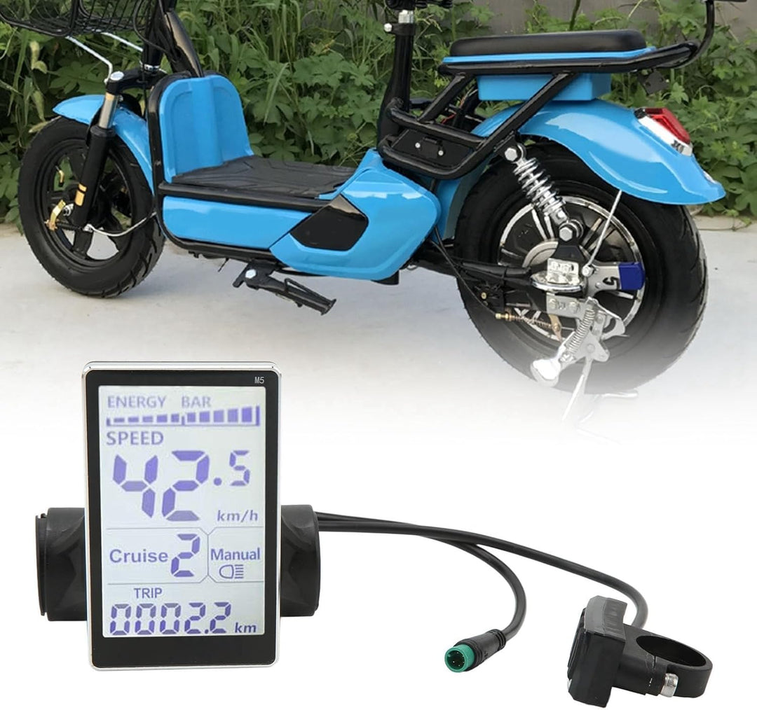 LCD Display, Elektrofahrrad LCD Messgerät 5 Pin 24V 36V 48V 60V Universal E Scooter M5 LCD Panel Bil