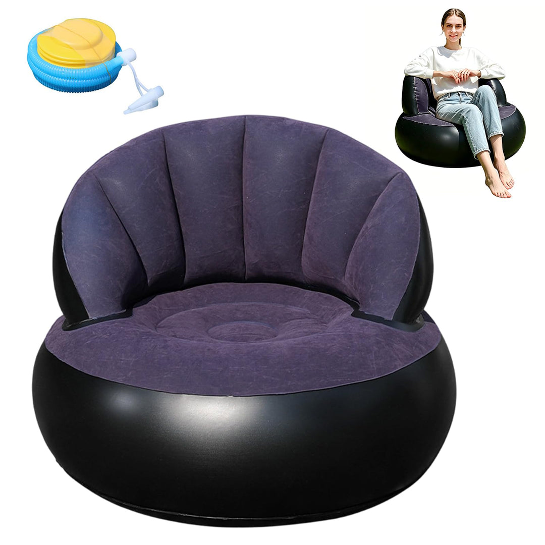 CEWROM Aufblasbares Sofa, Aufblasbarer Sessel, Sessel, Sofa und Couch mit Beflockter Oberfläche für