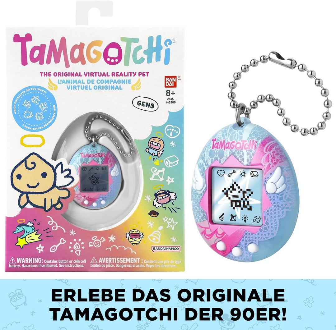 Bandai - Tamagotchi - Original Tamagotchi - Angel Lace - Elektronisches virtuelles Haustier mit Farb