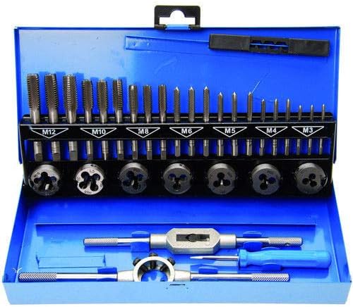 AUFUN Gewindeschneider set 32 tlg. Gewindebohrer Satz Gewindeschneidsatz Schneider Bohrer aus Wolfra