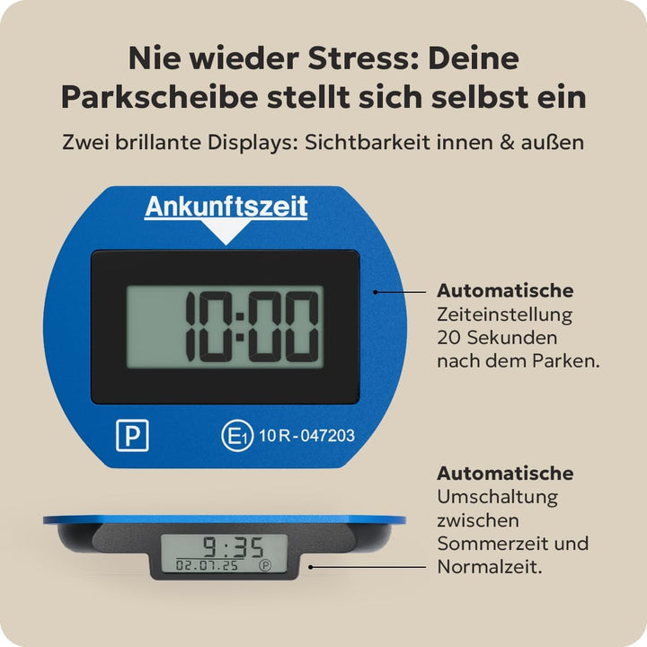 Needit 2X elektronische Parkscheibe Park Lite I automatische Parkscheibe elektrisch mit Zulassung vo