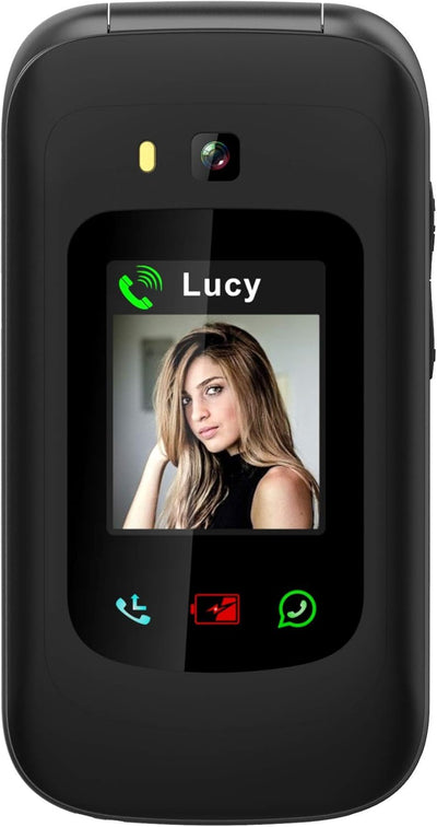 Funker E450 MAX Pro 2-4G Faltbares Telefon für Senioren - Whatsapp - Videoanruf - Touchscreen - SOS-