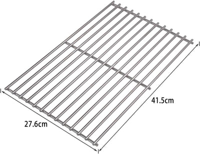 Onlyfire Ersatz BBQ Edelstahl Koch Grillgitter Grillrost 41,7x27,7cm, 6mm Dicke, passt für Tepro Tor