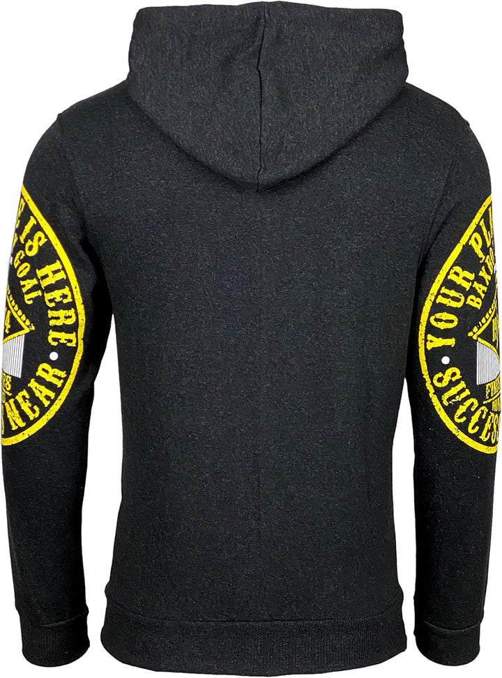 Subliminal Mode Herren-Kapuzen-Sweatshirt, langärmlig, mit Kängurutasche, zweifarbig, lässig, Basic-