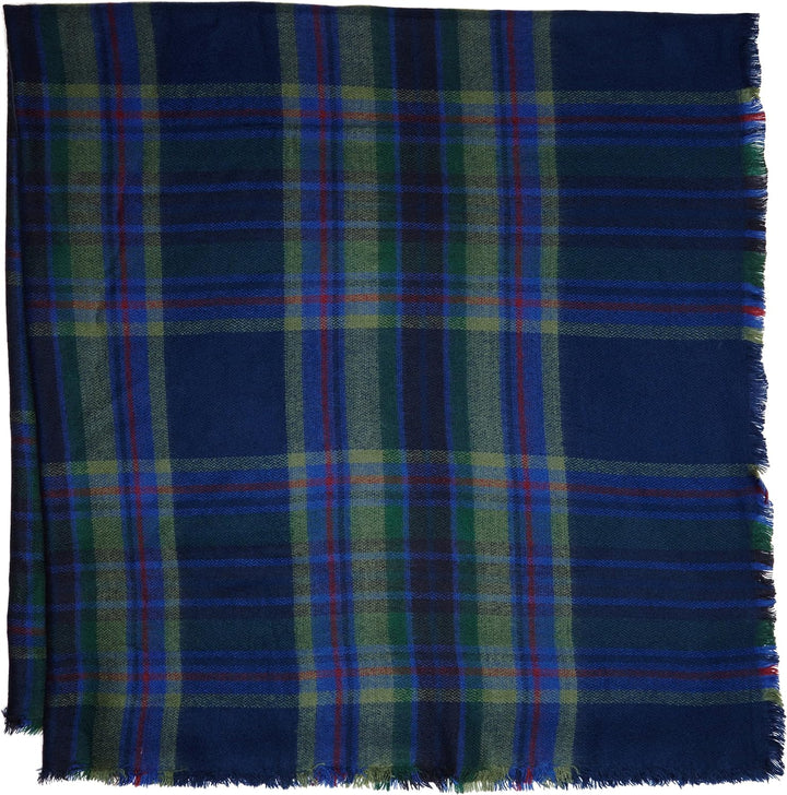 Lee Damen Schal Check Scarf, Blau (Navy Darkness ML), One size (Herstellergrösse: 88)