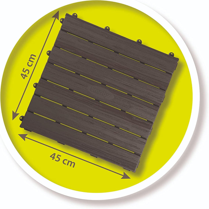 Smoby - Bodenplatten-Set mit Klicksystem, 6 Stück (Packung mit 3) Grau Einheitsgrösse (Packung mit 3