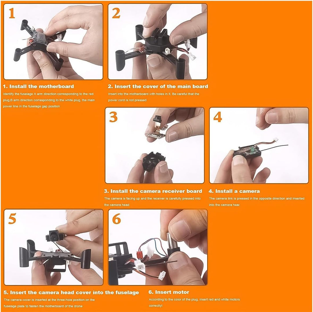 Ferngesteuertes Mini-Drohnen-Kit Mini-Quadcopter Ferngesteuertes Drohnen-Rahmen-Kit DIY-Montage Fern