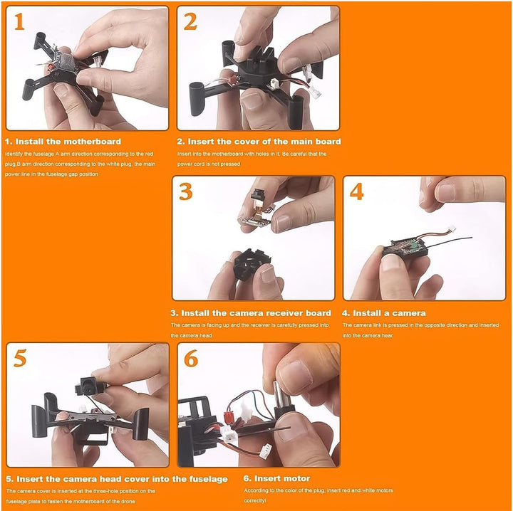 Ferngesteuertes Mini-Drohnen-Kit Mini-Quadcopter Ferngesteuertes Drohnen-Rahmen-Kit DIY-Montage Fern