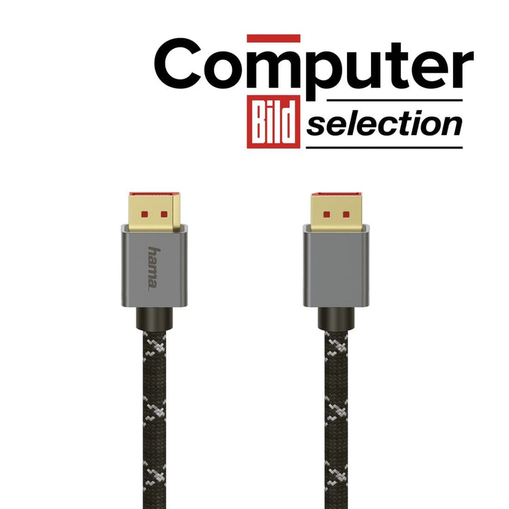 Hama Displayport Kabel 2m lang DP Kabel 1.4 (Display Port Cable mit Ultra HD 8k @ 60 Hz, Monitorkabe