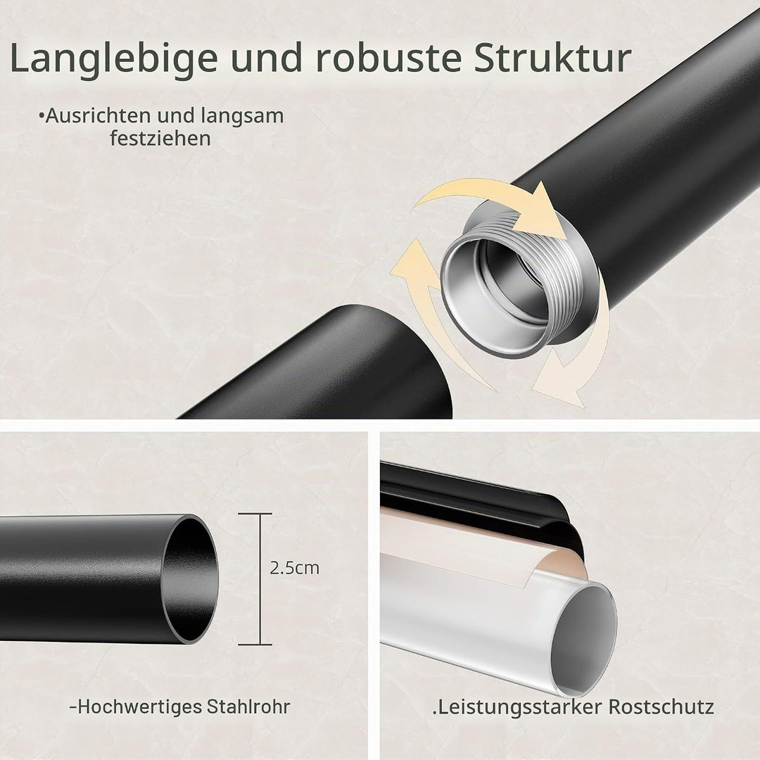 OUTBROS Handtuchständer Freistehend, Badetuchhalter Stehend Edelstahl mit 3 Stangen Rohren aus Stahl