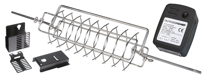 Outdoorchef Grillzubehör, Drehkorb Set, silber, 15x76x15 cm,