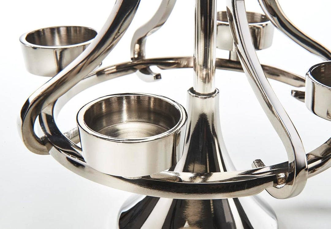 Kobolo Kerzenleuchter Kerzenhalter Weihnachtsbaum aus Metall - Weihnachten - 4 Kerzen Braun, Braun