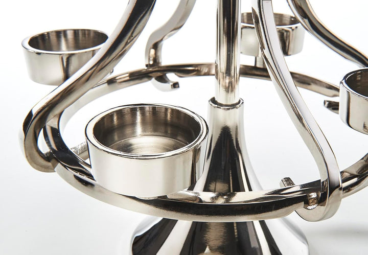 Kobolo Kerzenleuchter Kerzenhalter Weihnachtsbaum aus Metall - Weihnachten - 4 Kerzen Braun, Braun