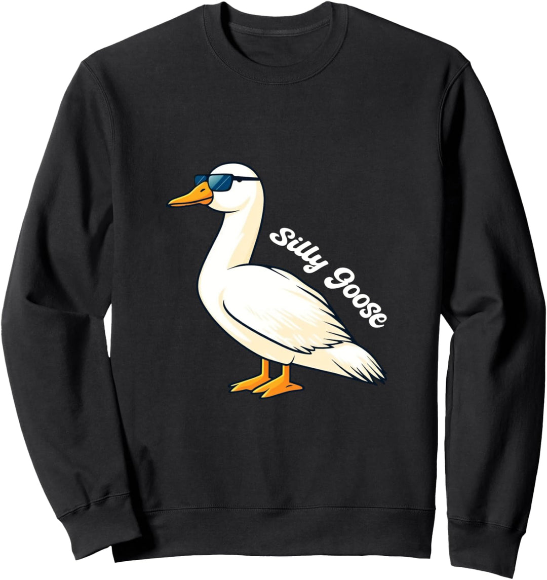 Whos The Silly Goose Funny Cute Bird Lover Jungen Mädchen Sweatshirt