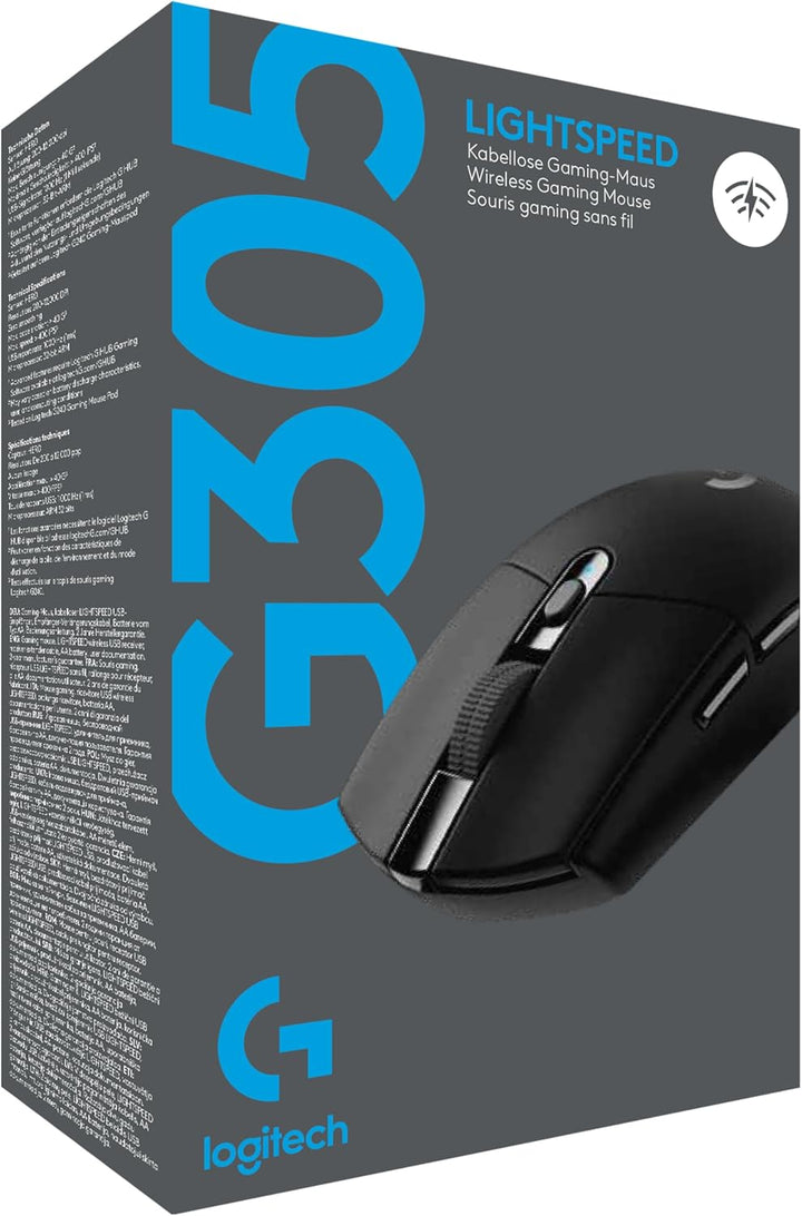 Logitech G305 LIGHTSPEED kabellose Gaming-Maus mit HERO 12K DPI Sensor, Wireless Verbindung, 6 progr