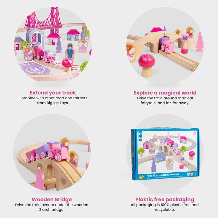 Bigjigs Rail Holzeisenbahn Set Märchen 8