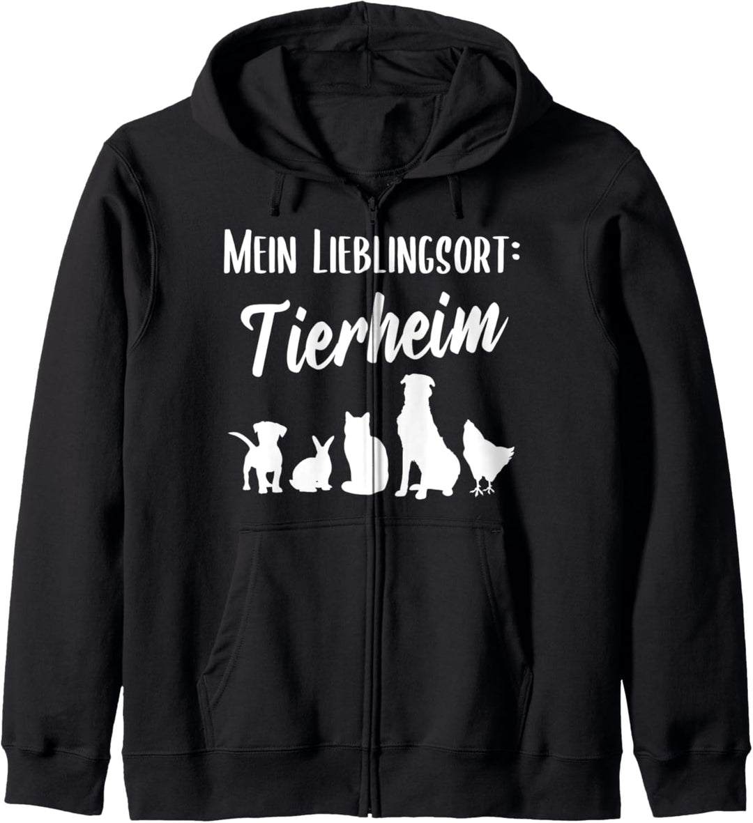 Tierheim Lieblingsort Spruch Geschenk Tierheim Mitarbeiter Kapuzenjacke