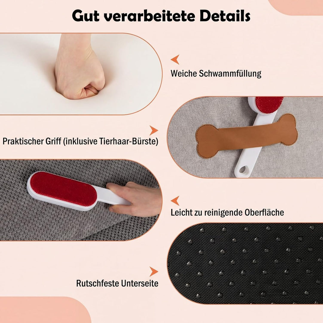 COSTWAY Hundetreppe 4/5 Stufen, Haustiertreppe für Kleine Hunde &amp; Katzen, 50 cm hoch Treppe aus Hoch