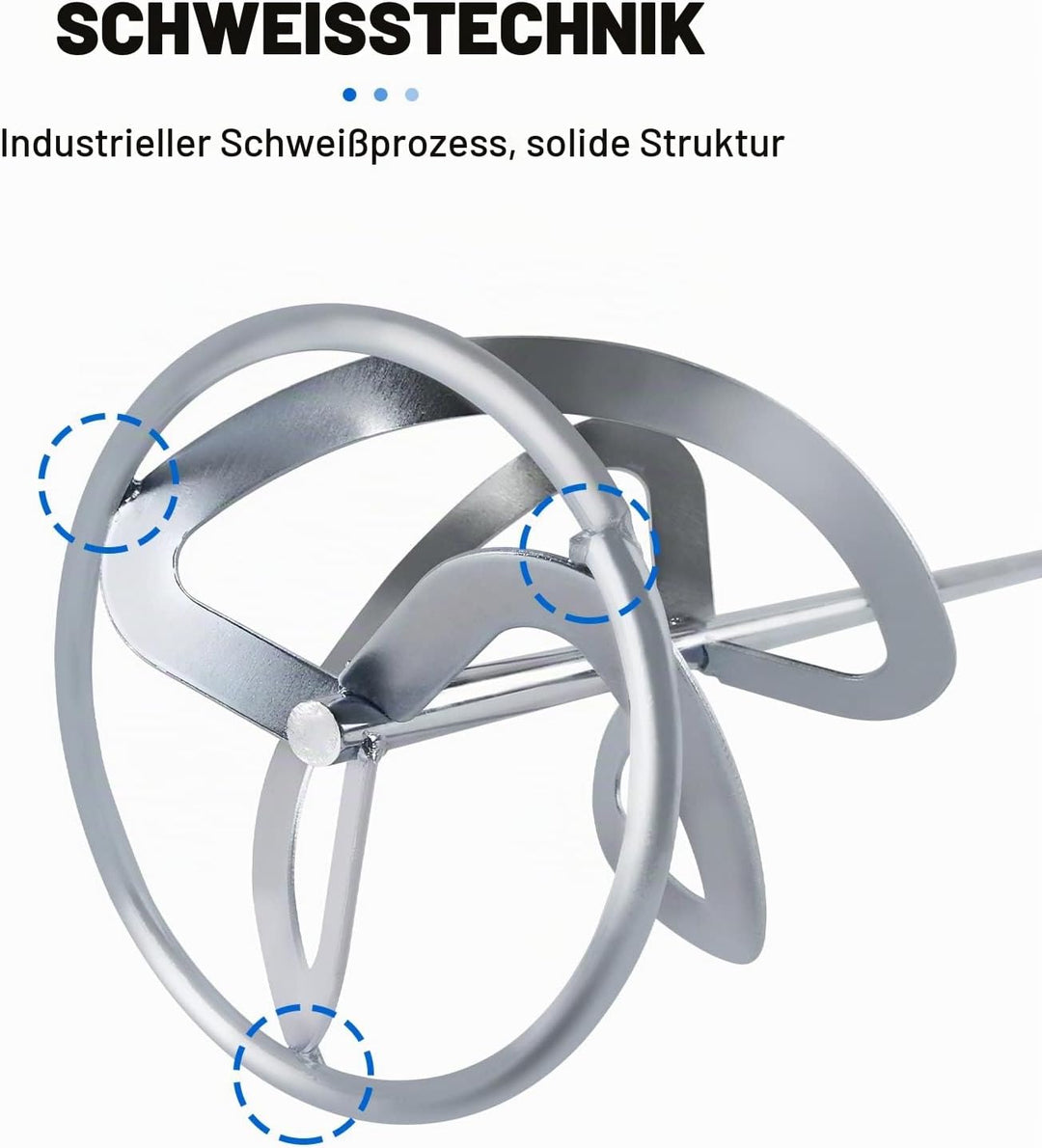 M14-140-600 Rührquirl für 2600 Watt Rührwerk (Farb-Mörtelrührer Betonrührer) - Grösse: 600mm×140mm,