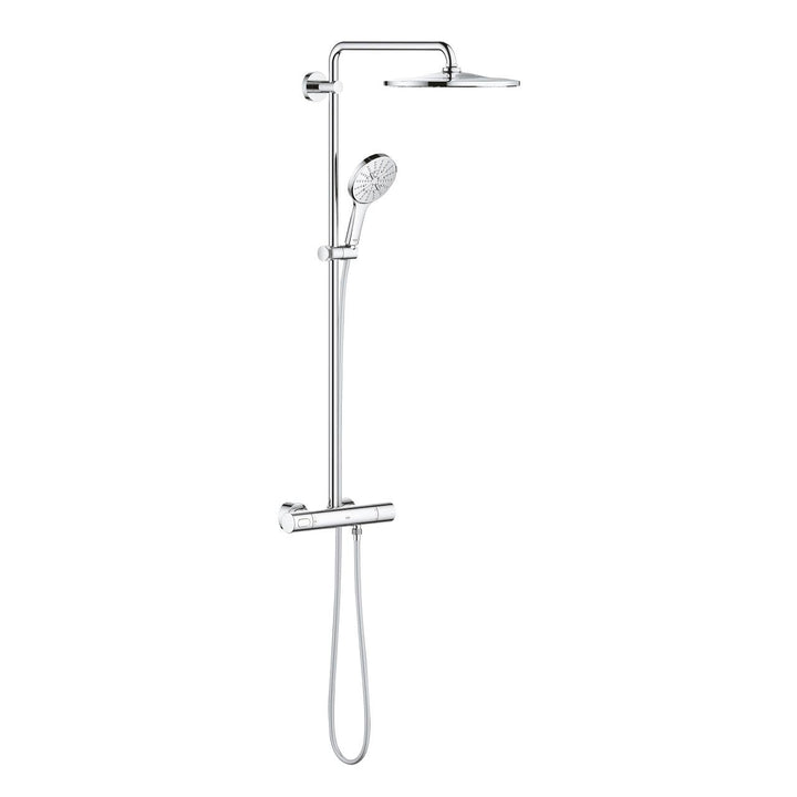 GROHE Rainshower Smartactive 310 - Duschsystem mit Thermostatarmatur (wassersparend, Wandmontage, Si