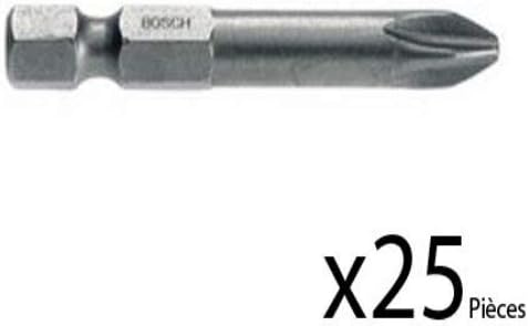 Bosch Professional Bit Extra Hard Kreuzschlitz (25 Stück, PH 2, Länge: 49 mm, Zubehör zum Schrauben)
