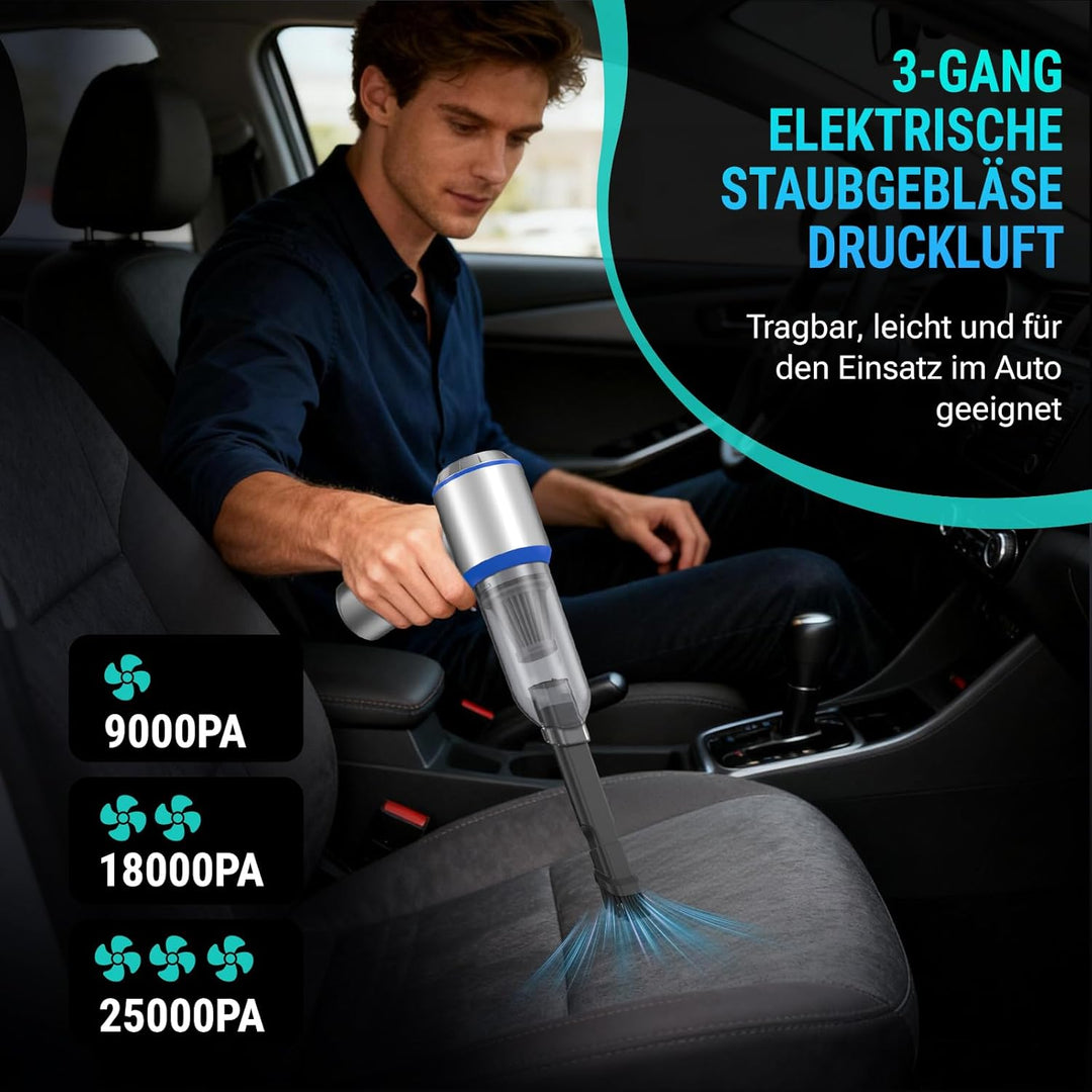 Yomile Handstaubsauger Kabellos,25000PA 4 in 1 Handstaubsauger Akku,Autostaubsauger mit Bürstenloser
