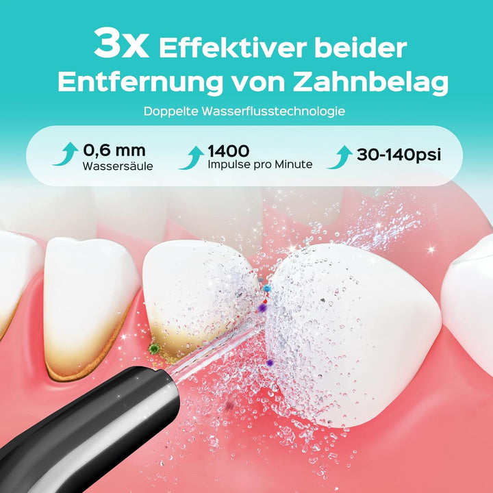 COSLUS Munddusche Elektrische Kabellos Testsieger 2026: 20 Wasserdruck IPX7 Wasserdicht Präzise Anti