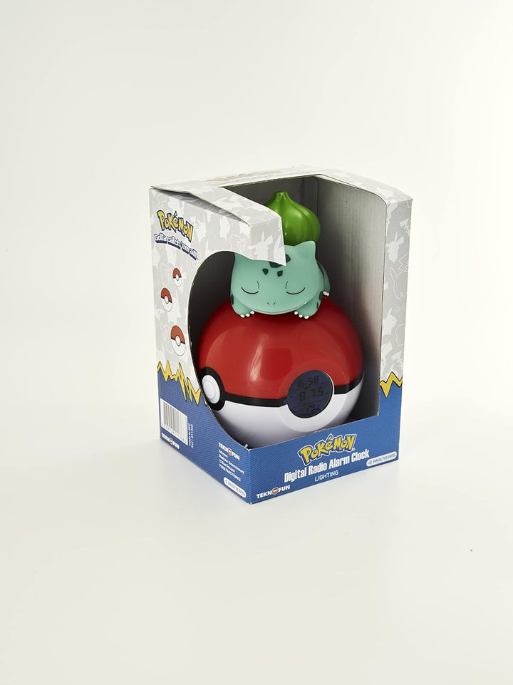 Teknofun - Leuchtender Wecker Pokémon - Bulbizarre Schläft Auf Einem Pokéball - Multifunktions - Gib