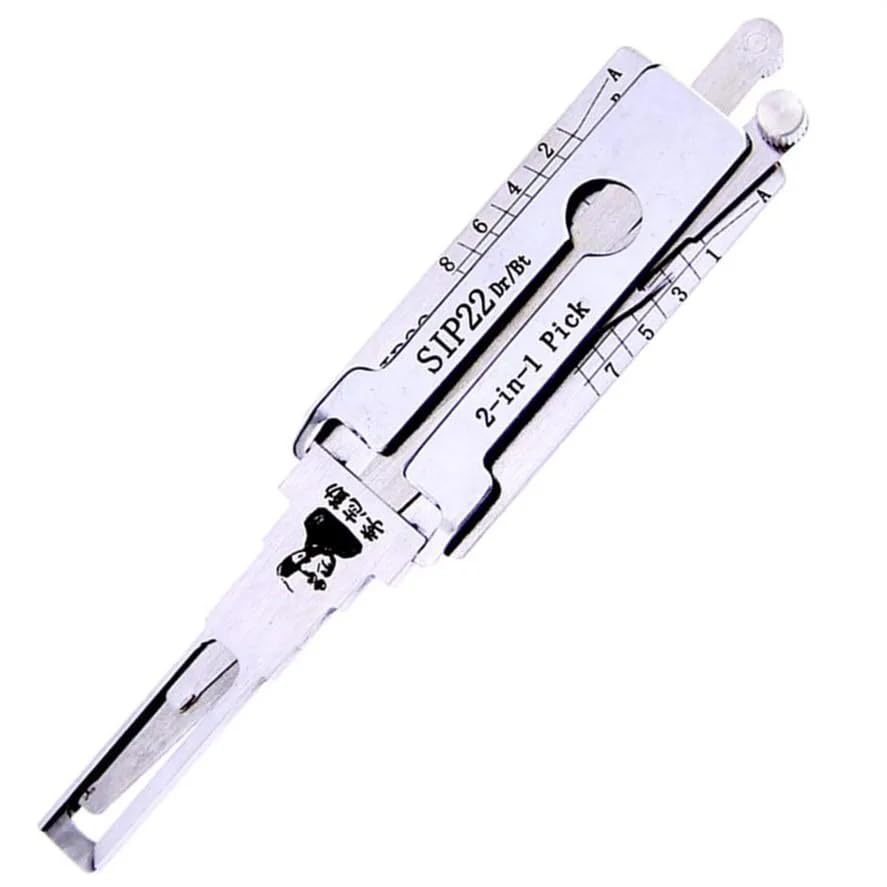 Auto Lock Pick, SIP22 2-in-1 Dietrich und Decoder für Auto, Autoschlüsselleser, professionelle Schlo