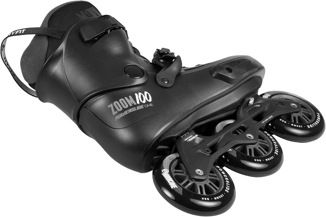 Powerslide Inline Skate Zoom Pro Black 100, für Urban und Fitness, für Damen und Herren 41-42, 41-42