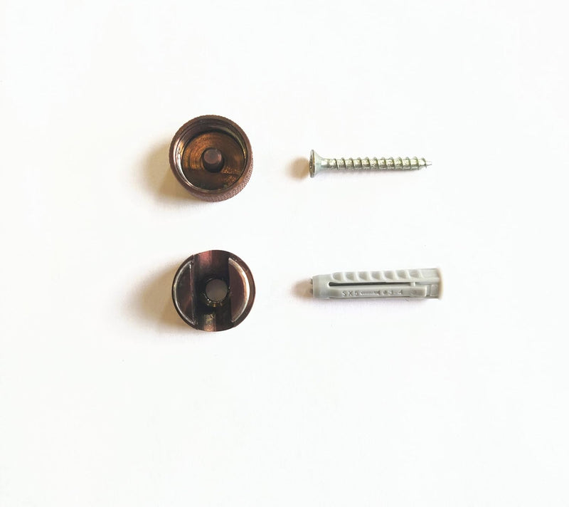 AMARCORDS - 10 Aluminium Deckenpins mit sichtbarer Kabelanpassung. Deckenbefestigung für Lampen und