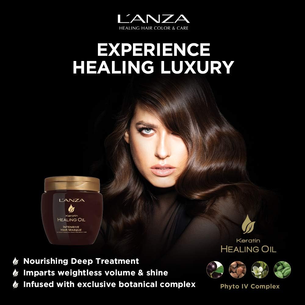 L'anza Healing Keratin Oil Intensiv Hair Masque 210ml [7.1 floz] 210 ml (1er Pack) Haarmaske, 210 ml